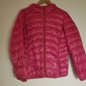 Hot pink Uniqlo packable thin puffer - Women's Large